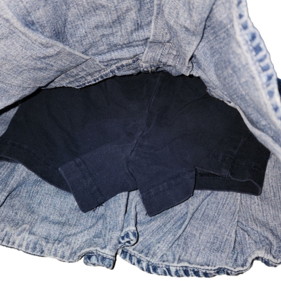 George Polka- Dot Wash Denim Skort with Undershorts - Picture 5 of 5